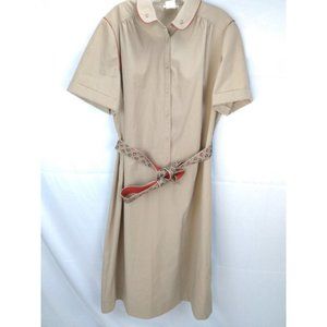 Vintage Leslie Pomer button dress vtg sz 20 Big (16 modern size